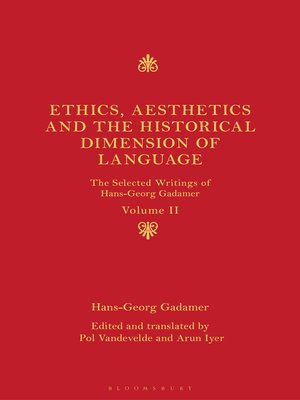 cover image of Ethics, Aesthetics and the Historical Dimension of Language